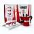 Набор из гейзерной кофеварки Bialetti MOKA EXPRESS красная на 3 чашки + поднос + 3 фарфоровые изогнутые чашки