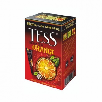 Тэсс черный с апельсином и личи Orange, 100 гр.